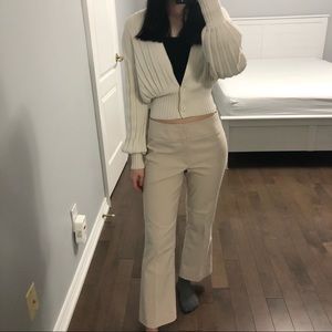 Y2K Beige Flare Pants